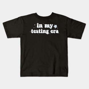 In My Testing Era Funny Testing Teacher For Teacher Funny Teacher Book Lover Bookish Sticker Book Aesthetic Kids T-Shirt